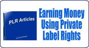 Earning Money Using PLR Articles